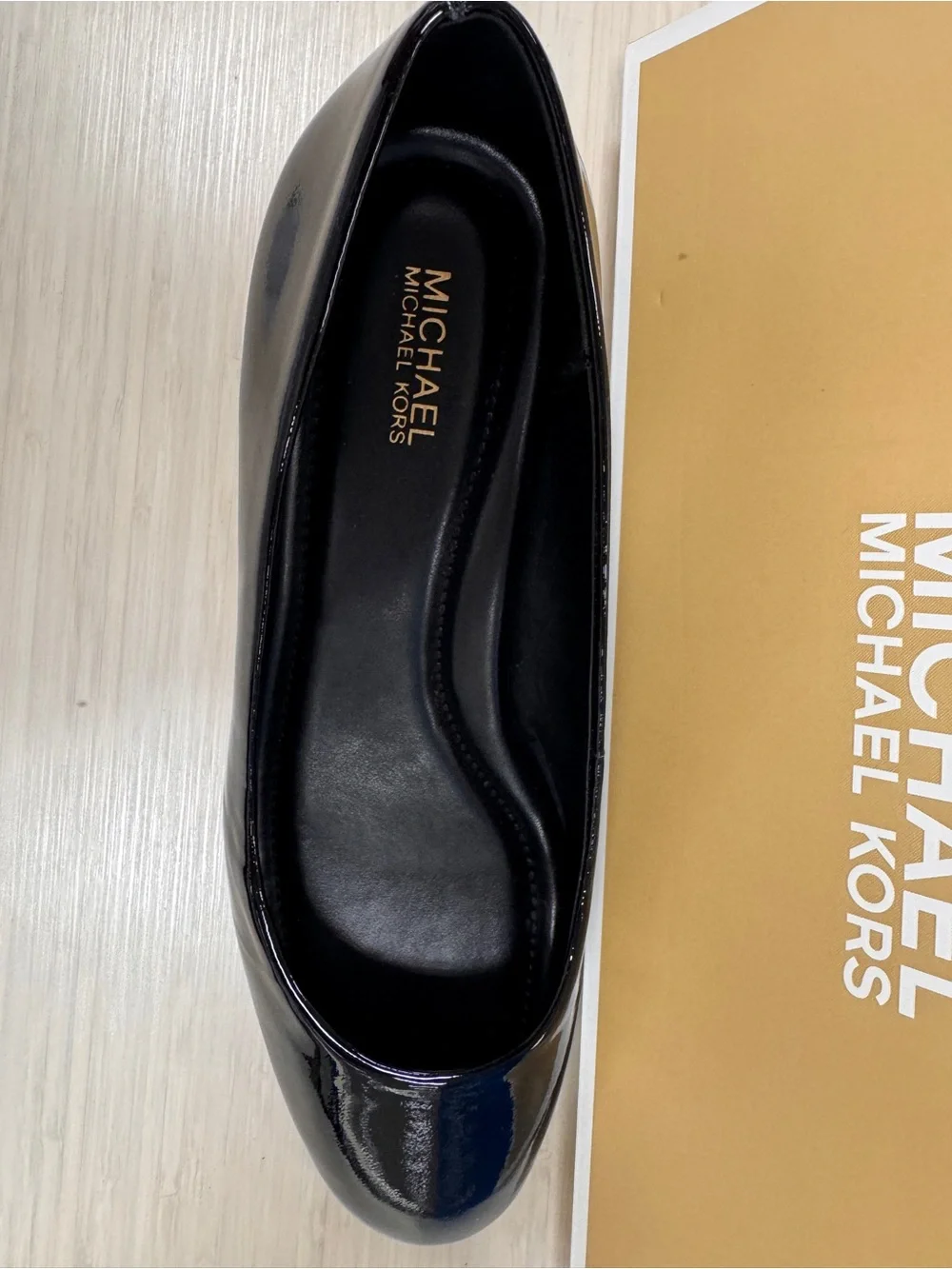 Michael Kors Black Patent Leather Low Heel Pumps